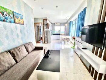 Cho thuê căn hộ Mường Thanh Viễn Triều tòa OC2B 2 phòng ngủ tầng cao View Biển Tuyệt Đẹp, Nội Thất Cao Cấp.